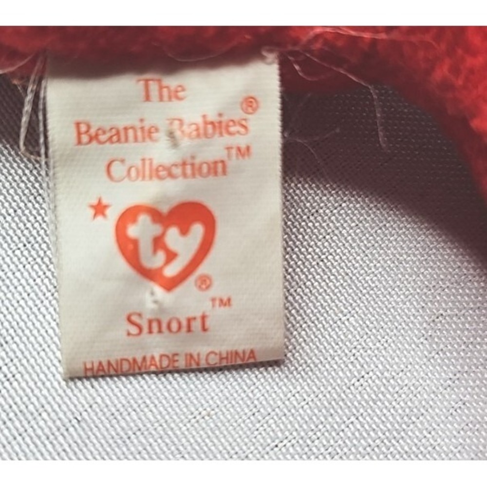 Vintage Chicago BULLS Beanie Babies SNORT and Teenie SNORT, 1993 & 1996‎ - Picture 7 of 9